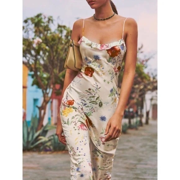 REFORMATION NWT Aribella Silk Dress in Etude L - Picture 7 of 14